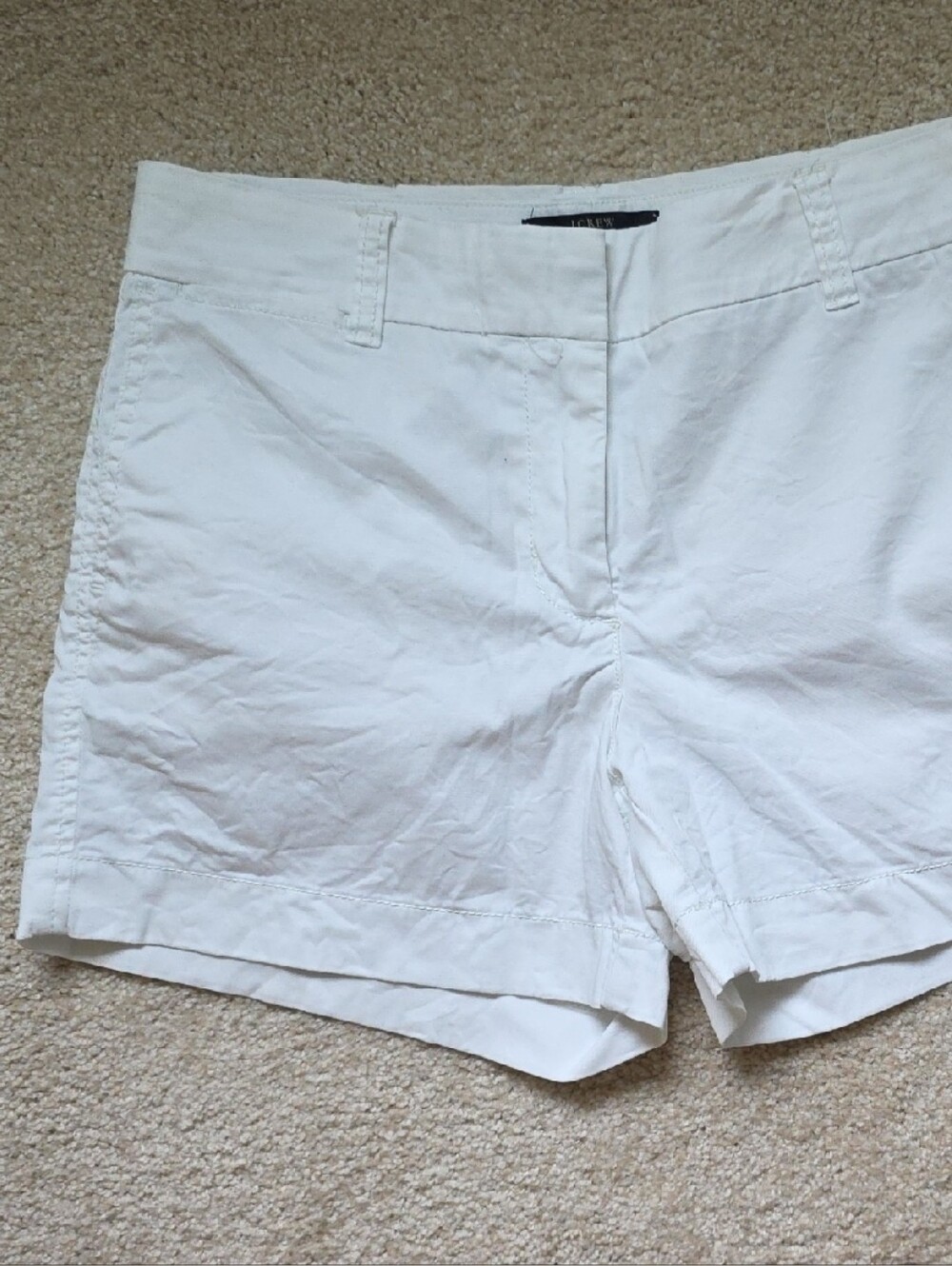 J. Crew White Flat-Front Women's Shorts